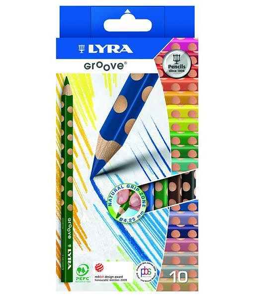 LYRA Groove-Custodia con 12 matite in cartone Moosgrün 